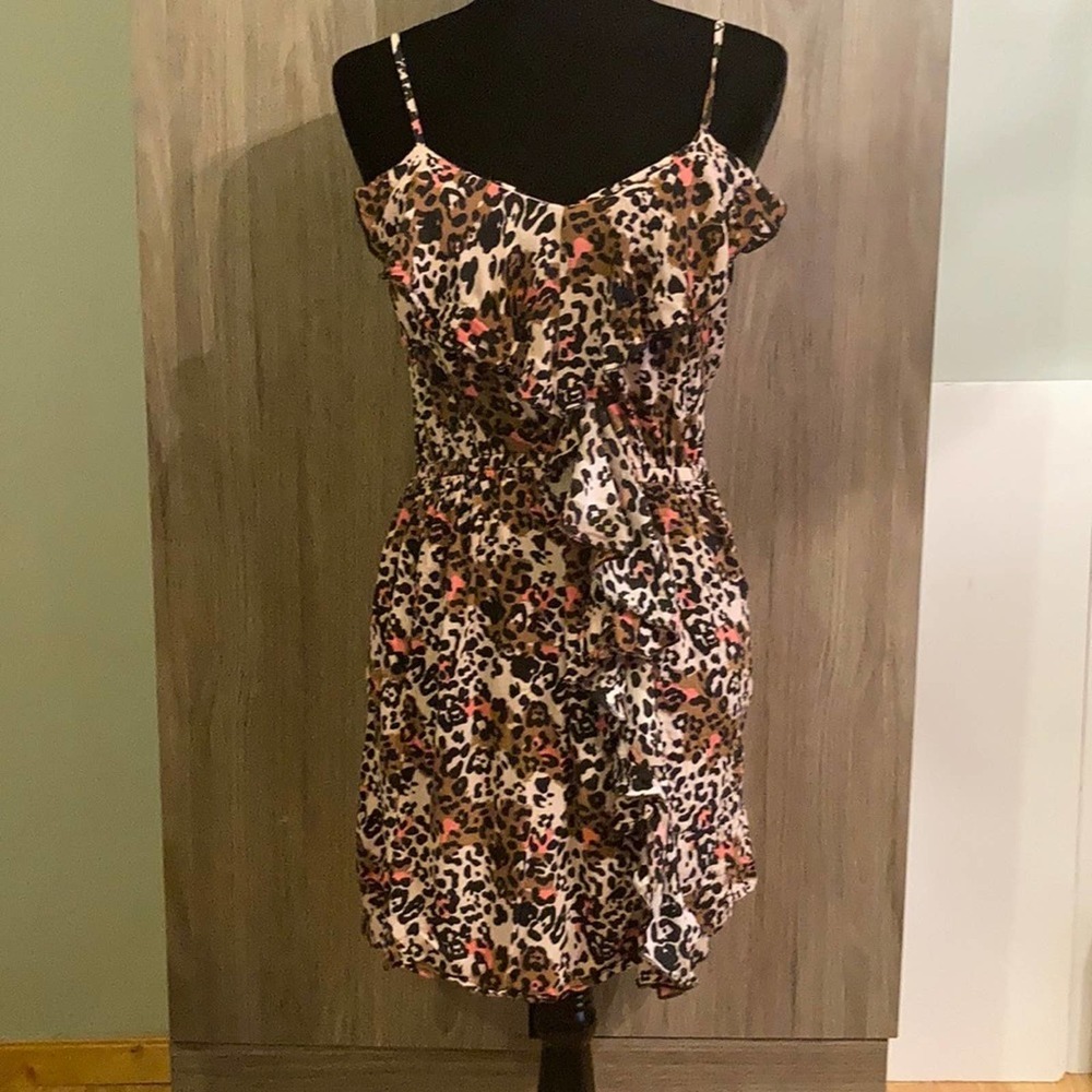 Leopard Print Mini Dress - Picture 1 of 9